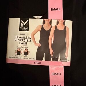 Member's Mark Women's Seamless Reversible Cami - Black (Small, 2-Pack)